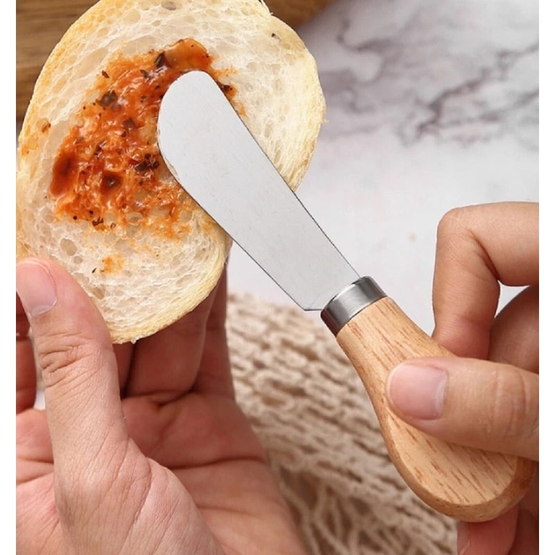 Cheese Knife Set Stainless Steel Cutters With Wooden Handles For Serving Platters 2