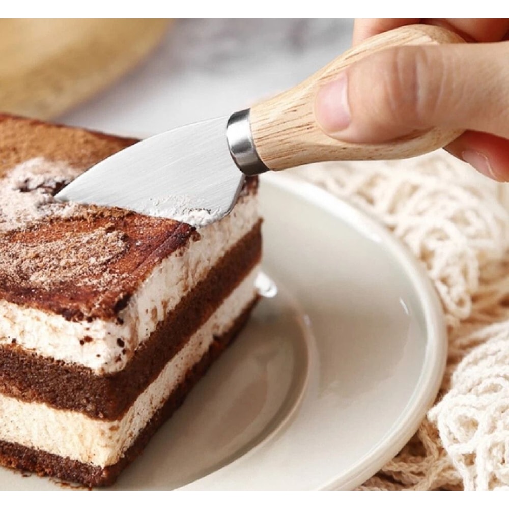 Cheese Knife Set Stainless Steel Cutters With Wooden Handles For Serving Platters 4