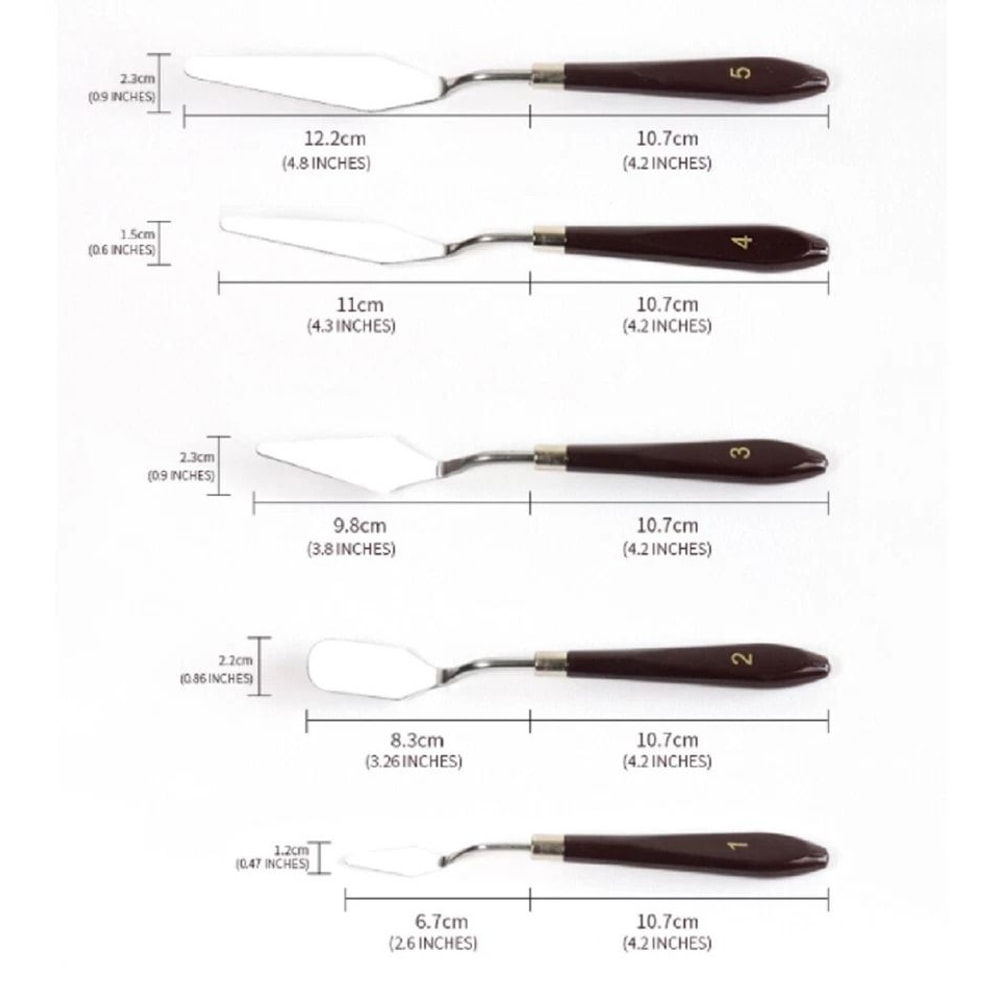 Stainless Steel Palette Knife Set For Oil Acrylic Painting 1