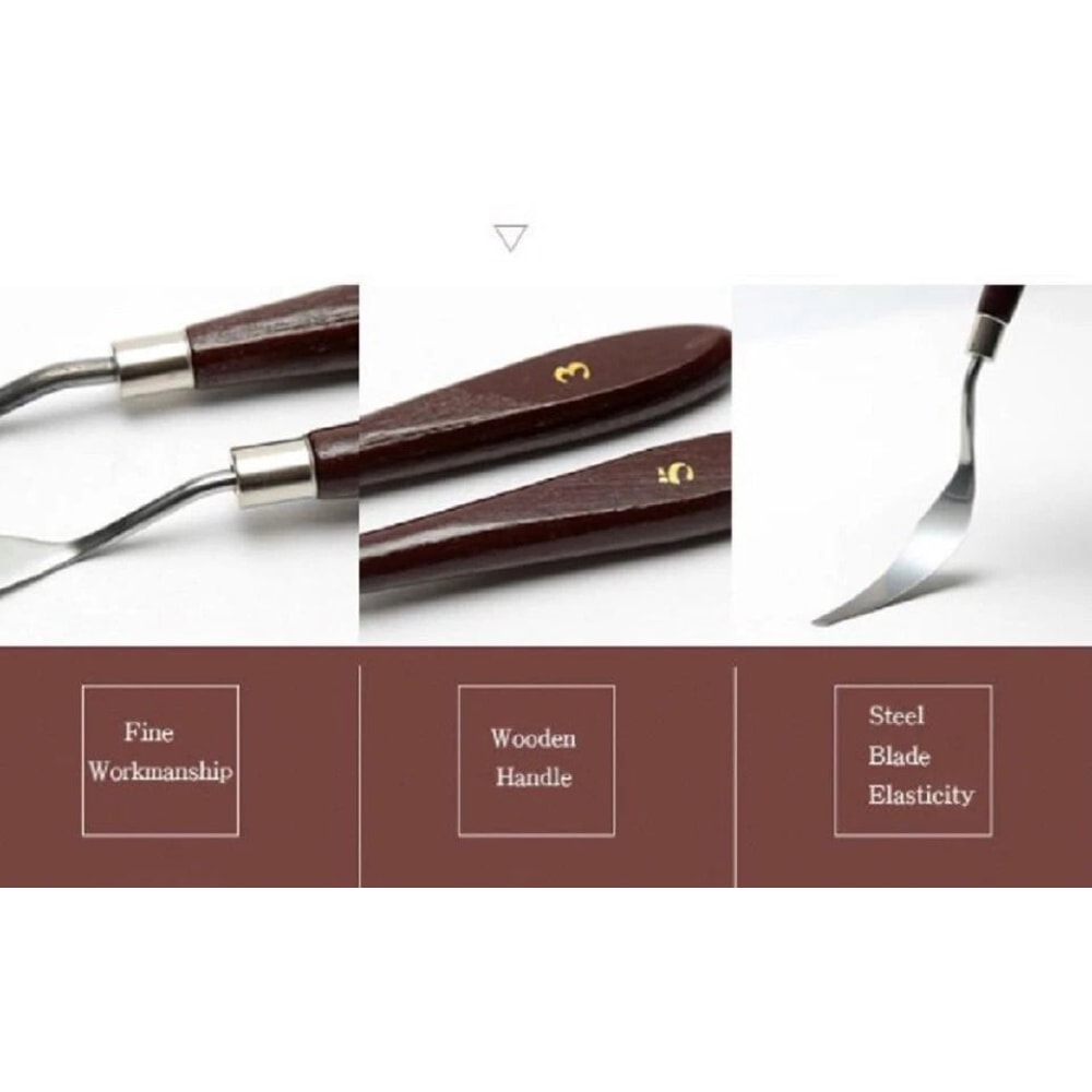 Stainless Steel Palette Knife Set For Oil Acrylic Painting 4