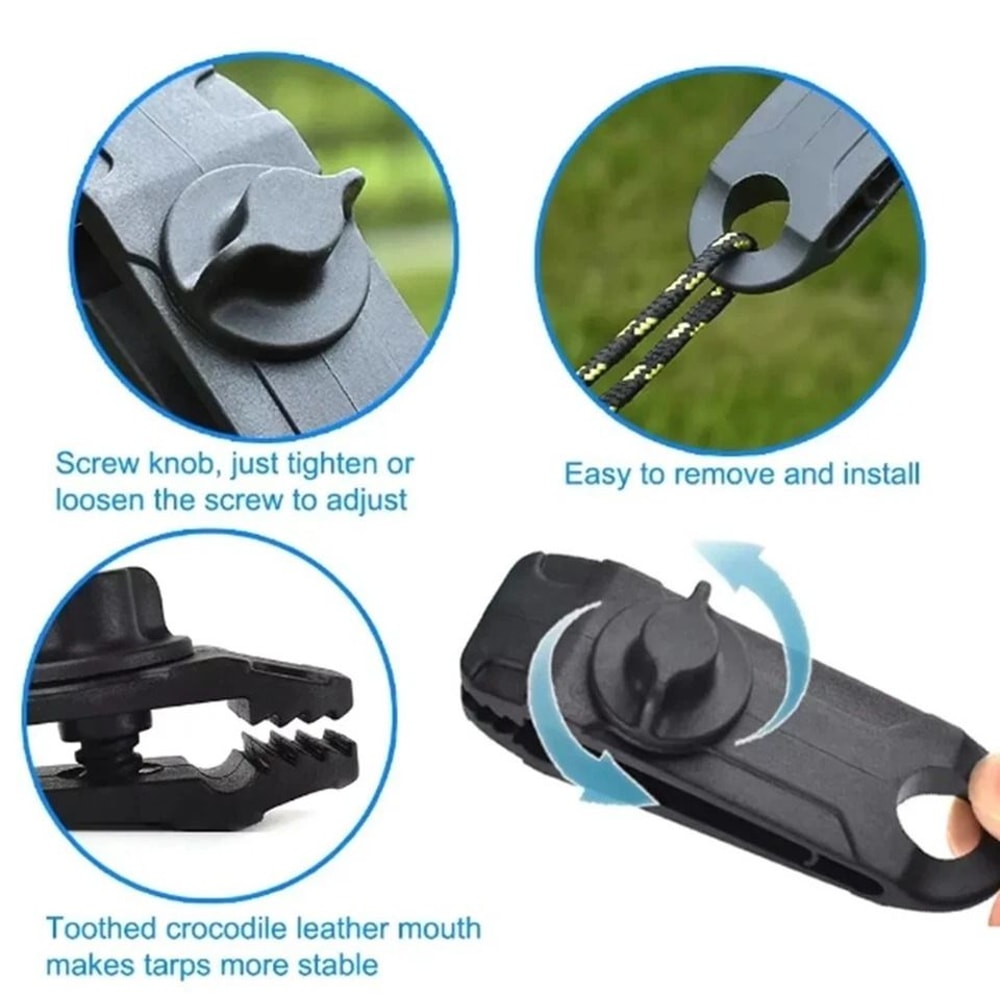 Heavy Duty Tarp Clips Secure Clamp Grips For Canopies Awnings Tent Covers 1