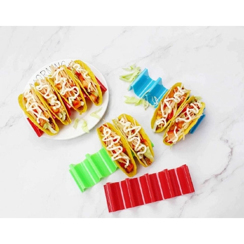 Taco Holder Stand For Hard Shell Tacos BPAFree Durable Plastic Tray For Easy Tacos 5