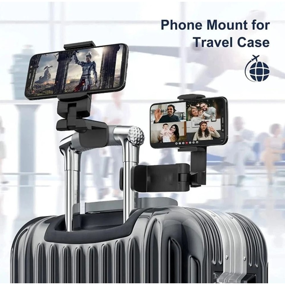 Travel Phone Holder Mount Airplane Seat Tray Luggage Handle Desk Clip HandsFree 1