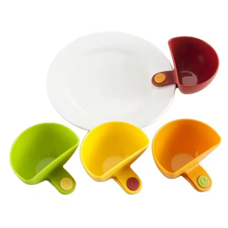 ClipOn Dip Bowls Set Chip Dip Snack Serving Bowls With Sauce Holders 0
