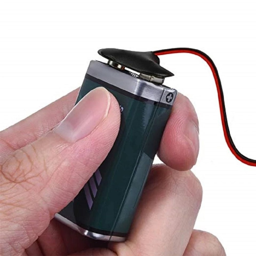 Battery Snap Connector Clip With TType Leads For DIY Projects Black Wire 3