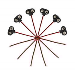 battery snap connector clip with t-type leads for diy projects black wire