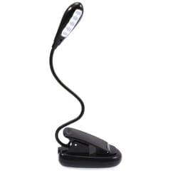 clip-on led reading light for book and laptop flexible, battery-powered, adjustable lamp