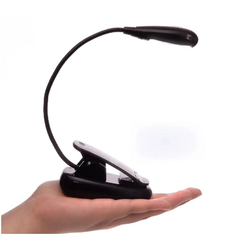 ClipOn LED Reading Light For Book And Laptop Flexible BatteryPowered Adjustable Lamp 1