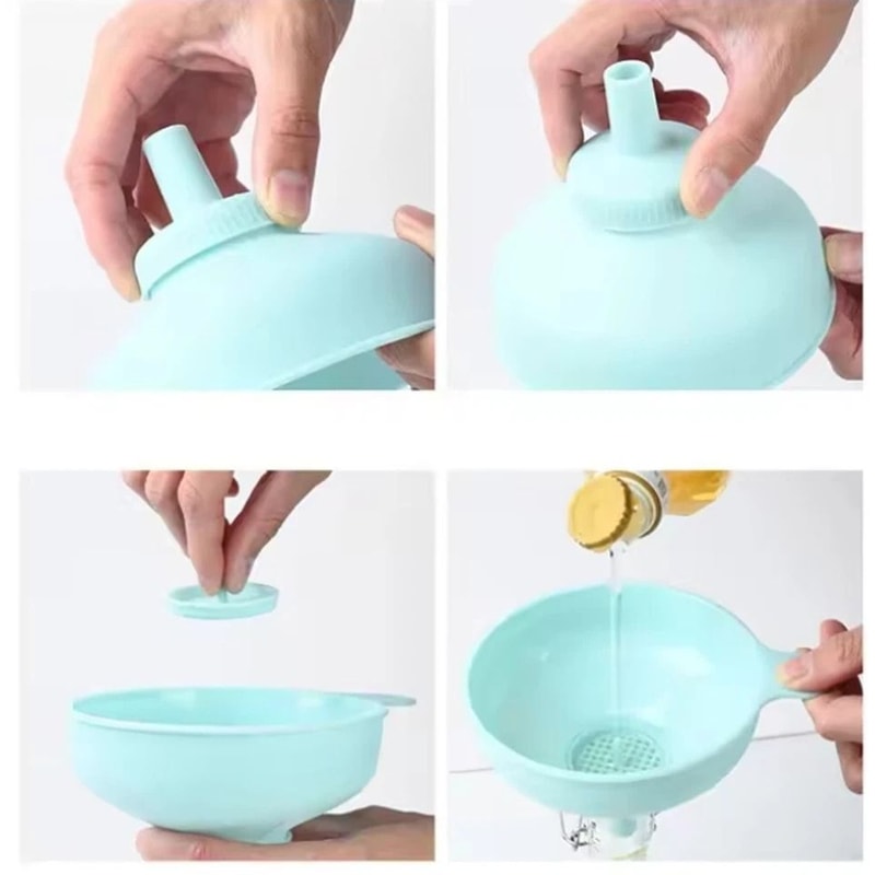 Wide Mouth Kitchen Funnel Jar Filler Strainer Spout For Canning Mason Jars 3