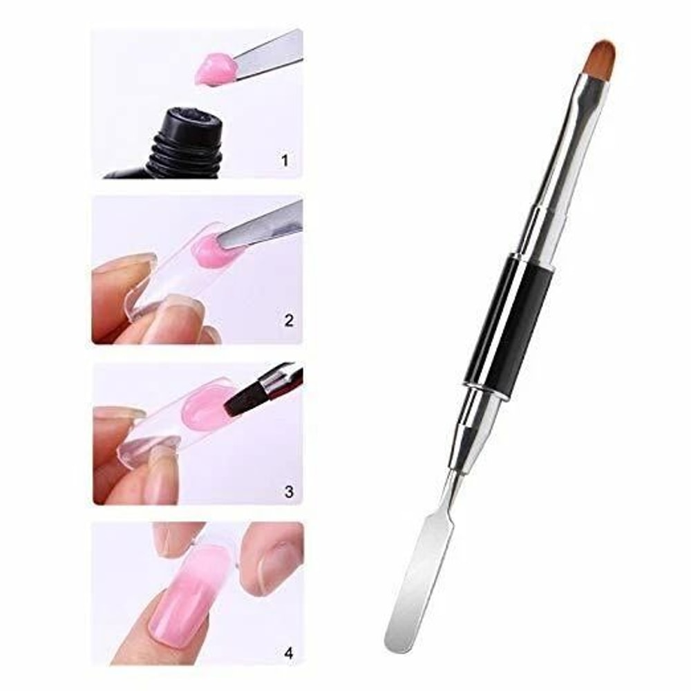 PolyGel Nail Brush Spatula Dual End Gel Builder Application Tool For Perfect Nails 1