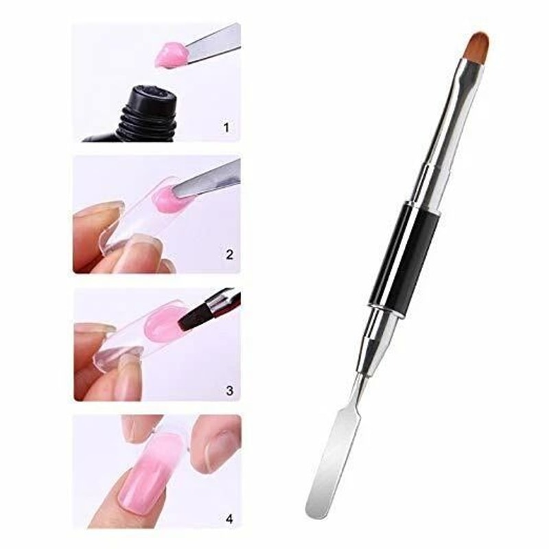 PolyGel Nail Brush Spatula Dual End Gel Builder Application Tool For Perfect Nails 1