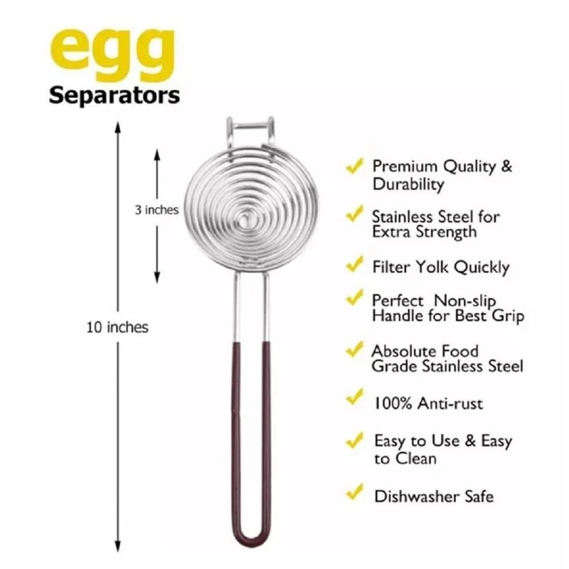 Stainless Steel Egg Separator And Yolk White Sifter Tool For Baking And Cooking 3