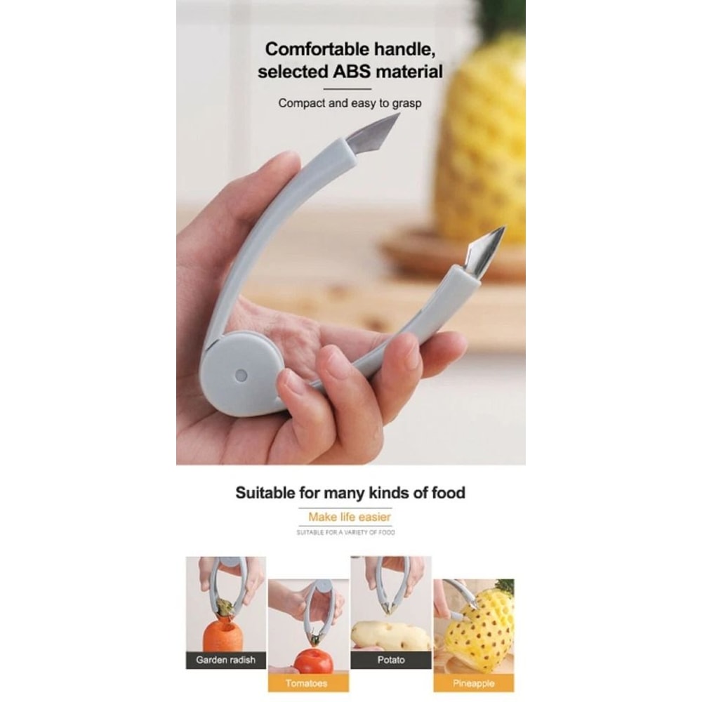Pineapple Eye Remover Strawberry Huller Kitchen Tool For Effortless Fruit Prep 2