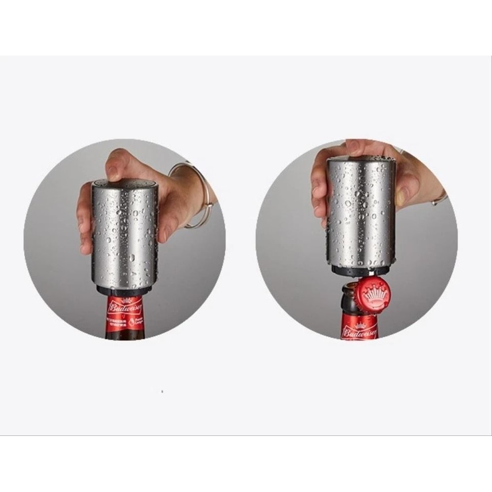 Stainless Steel Automatic PushDown Bottle Opener Beer Soda Cap Remover For Effortless Enjoyment 2