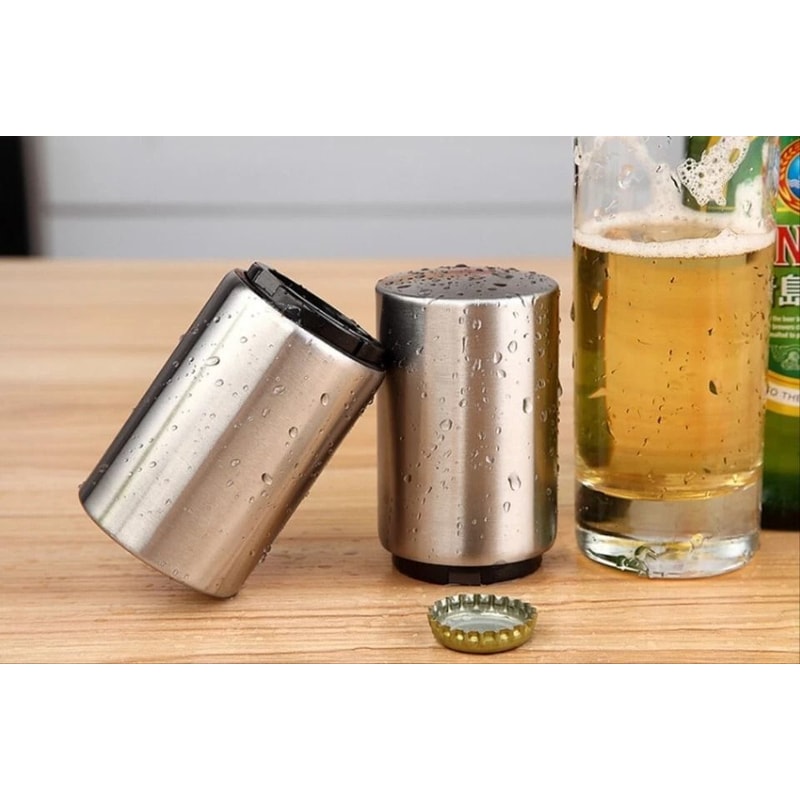 Stainless Steel Automatic PushDown Bottle Opener Beer Soda Cap Remover For Effortless Enjoyment 6