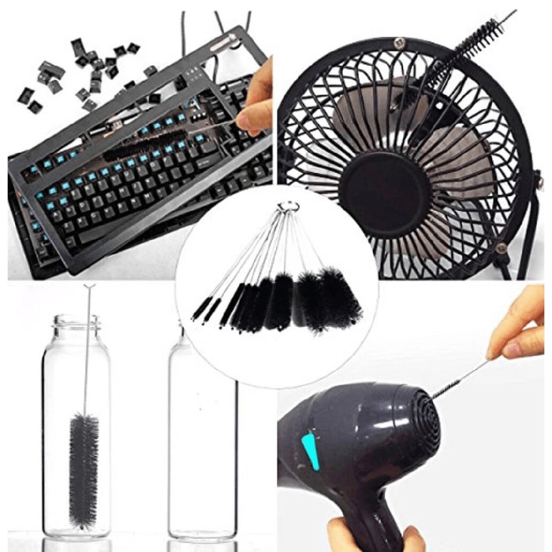 Nylon Bristle Straw Cleaning Brushes Stainless Steel Wire Drink Pipe Cleaner For Easy EcoFriendly C 5