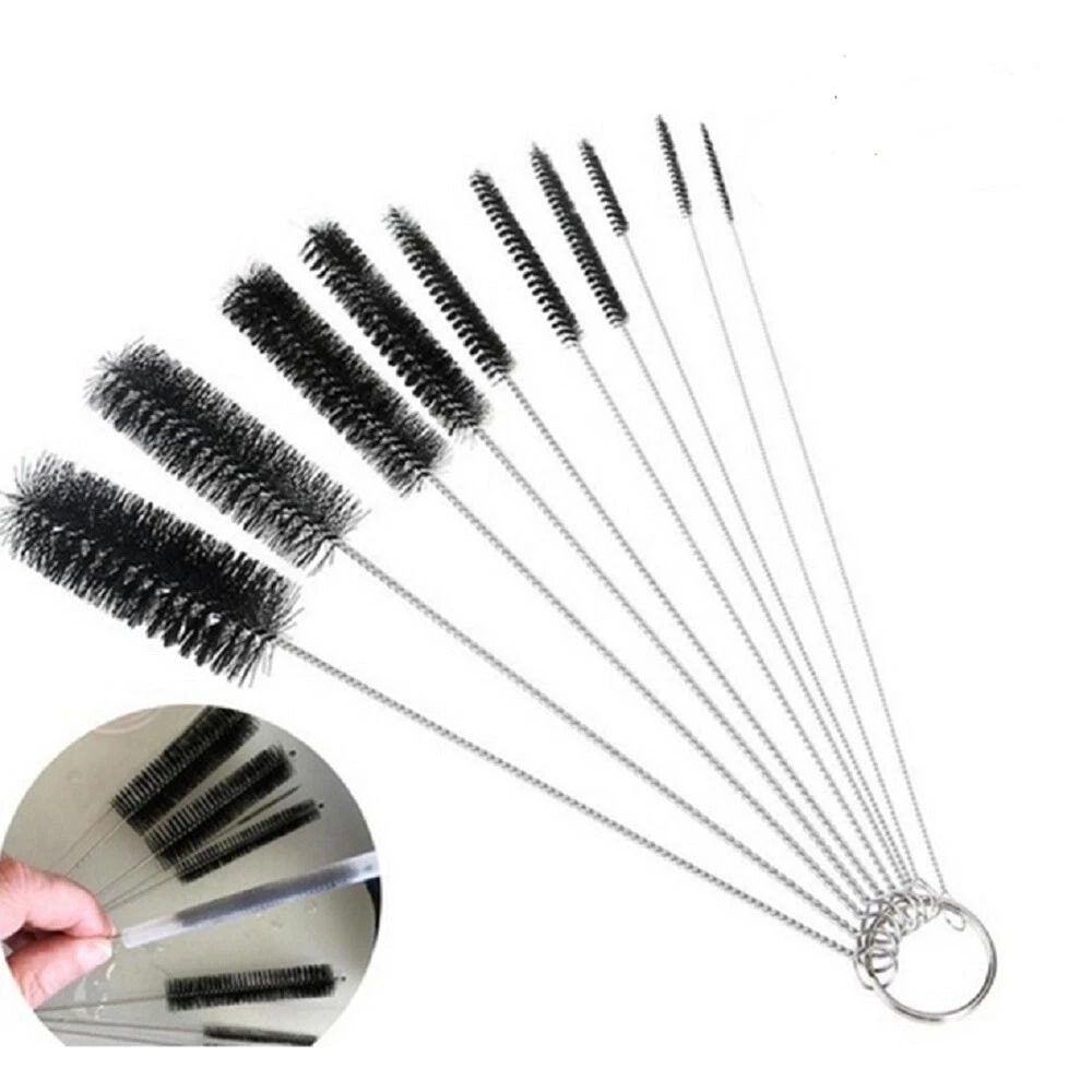Nylon Bristle Straw Cleaning Brushes Stainless Steel Wire Drink Pipe Cleaner For Easy EcoFriendly C 0