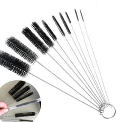 nylon bristle straw cleaning brushes stainless steel wire drink pipe cleaner for easy, eco-friendly cleaning