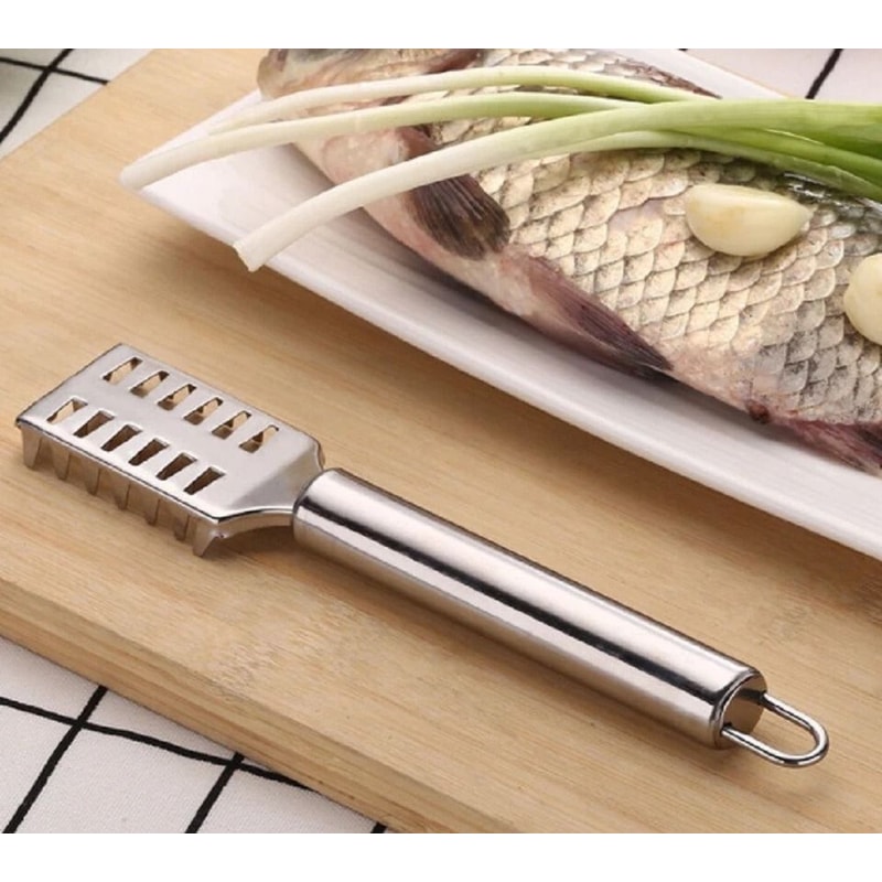 Stainless Steel Fish Scaler Brush Fish Scale Scraper Tool For Seafood Cleaning 4