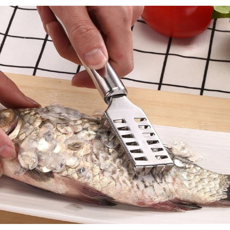 Stainless Steel Fish Scaler Brush Fish Scale Scraper Tool For Seafood Cleaning 5