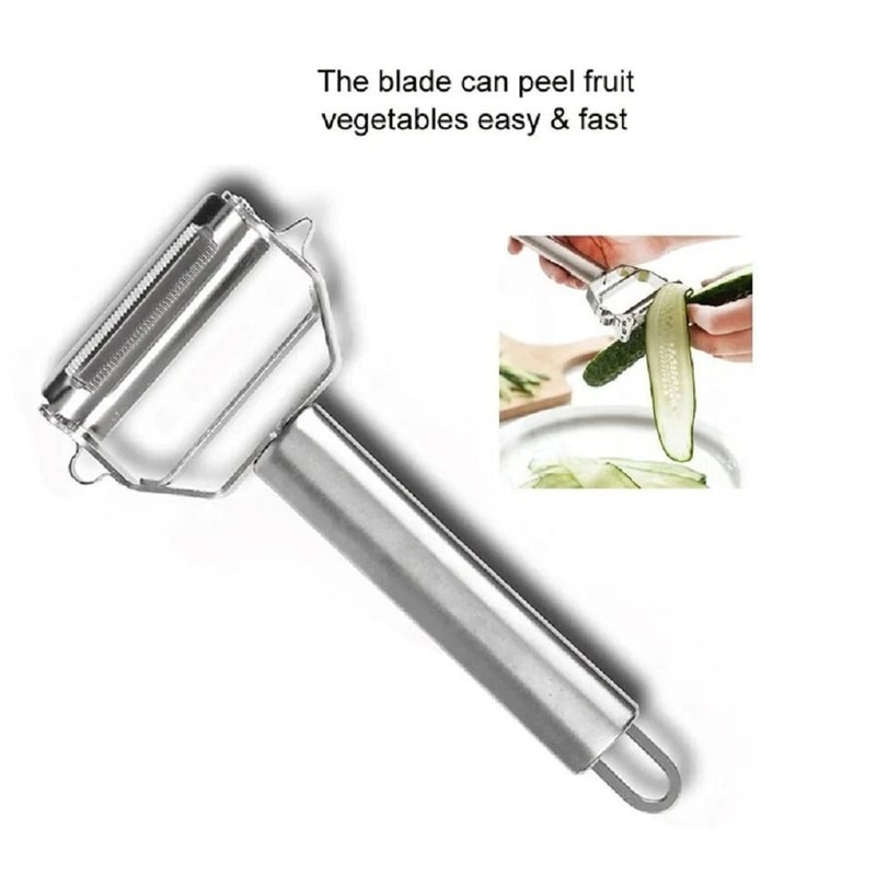Premium Stainless Steel Peeler Julienne Slicer Dual Blade Fruit And Vegetable Cutter Tool 3