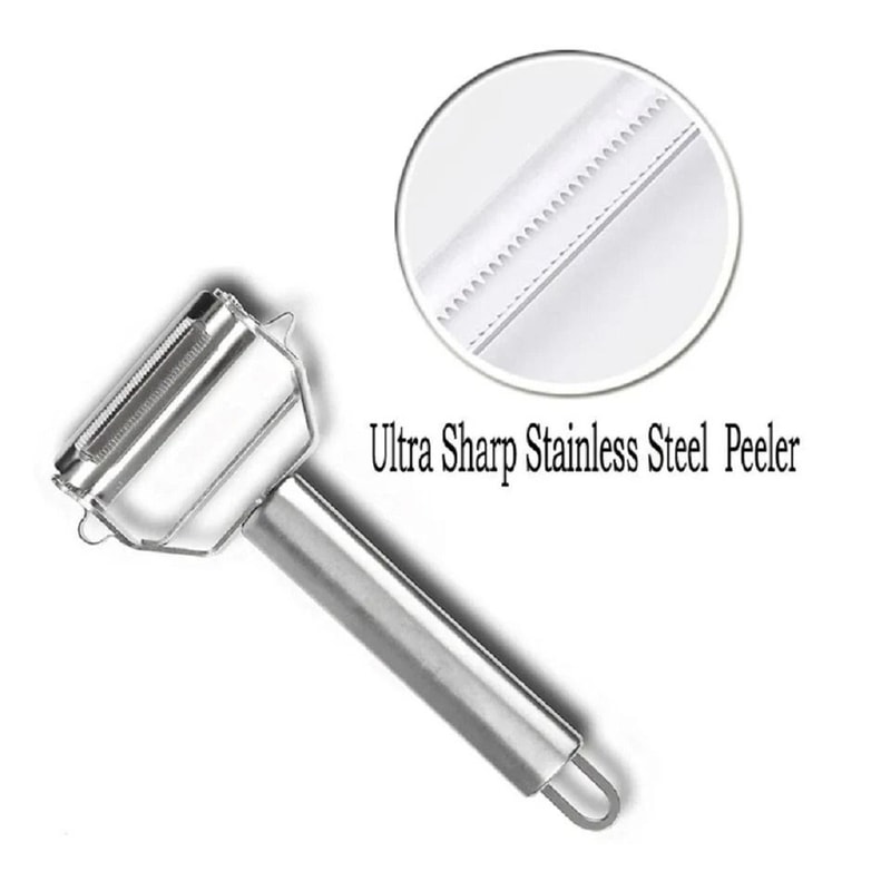 Premium Stainless Steel Peeler Julienne Slicer Dual Blade Fruit And Vegetable Cutter Tool 4