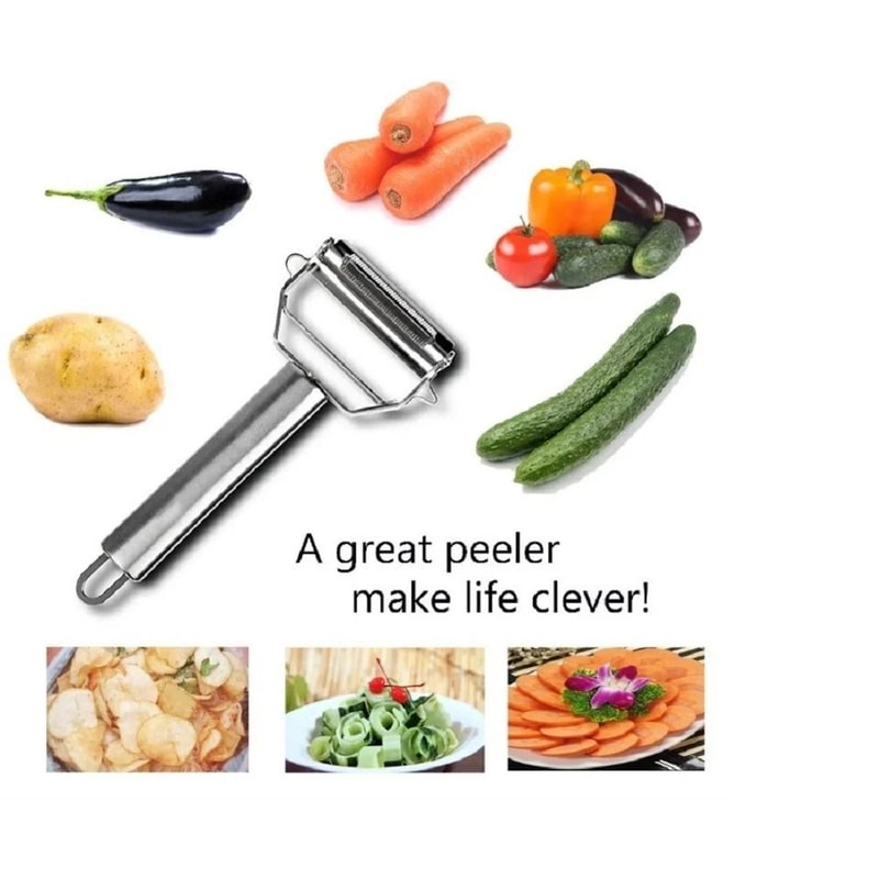Premium Stainless Steel Peeler Julienne Slicer Dual Blade Fruit And Vegetable Cutter Tool 5