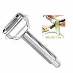 premium stainless steel peeler & julienne slicer dual blade fruit and vegetable cutter tool