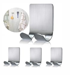 stainless steel razor holder hooks adhesive wall mount bathroom organizers