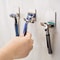 Stainless Steel Razor Holder Hooks Adhesive Wall Mount Bathroom Organizers 3