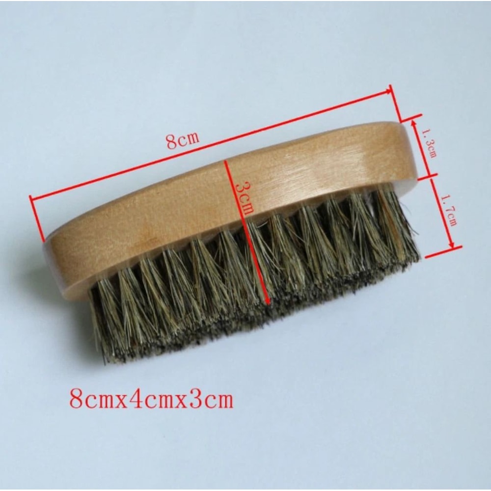Soft Boar Bristle Beard Brush Mustache Grooming With Wooden Handle 1