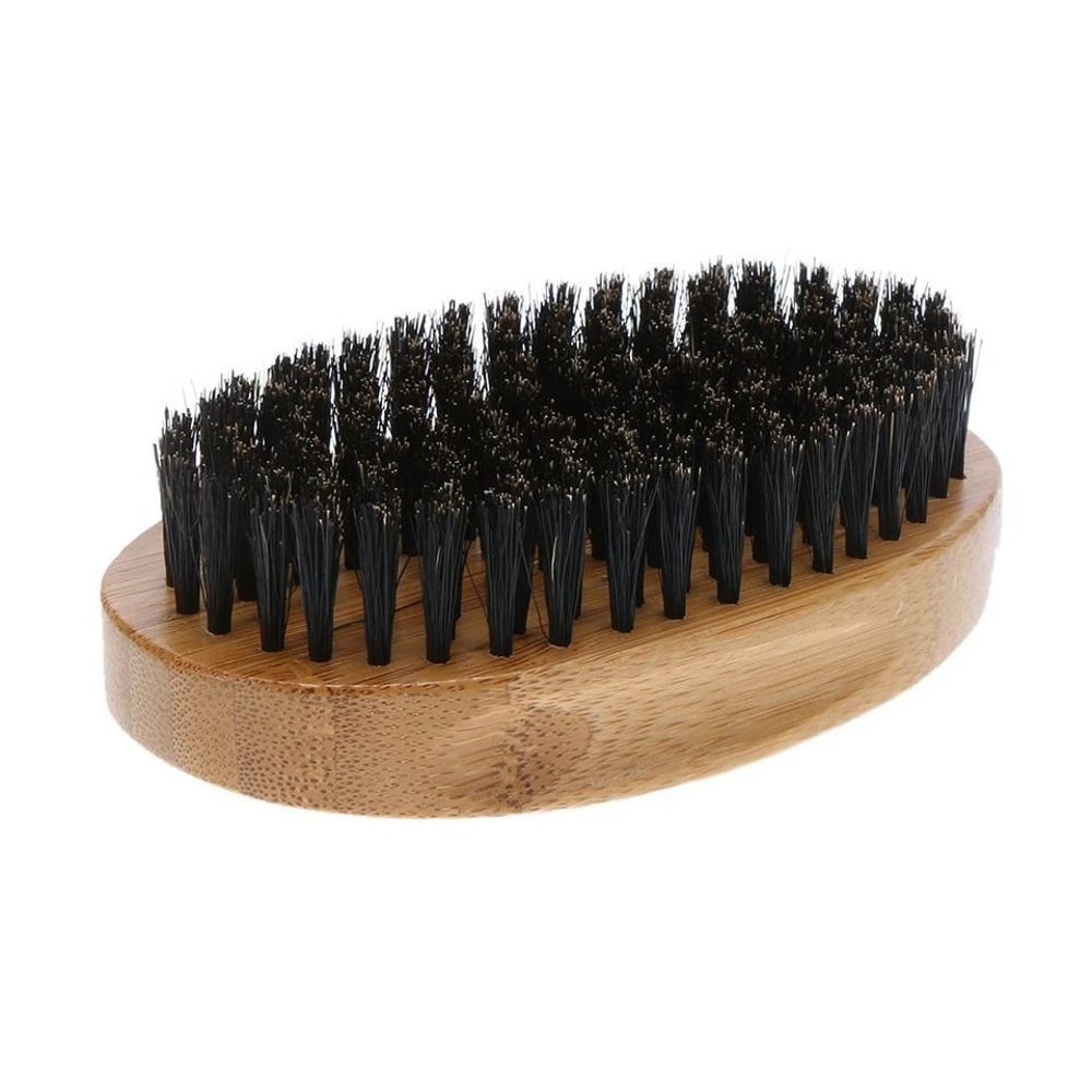 Soft Boar Bristle Beard Brush Mustache Grooming With Wooden Handle 2