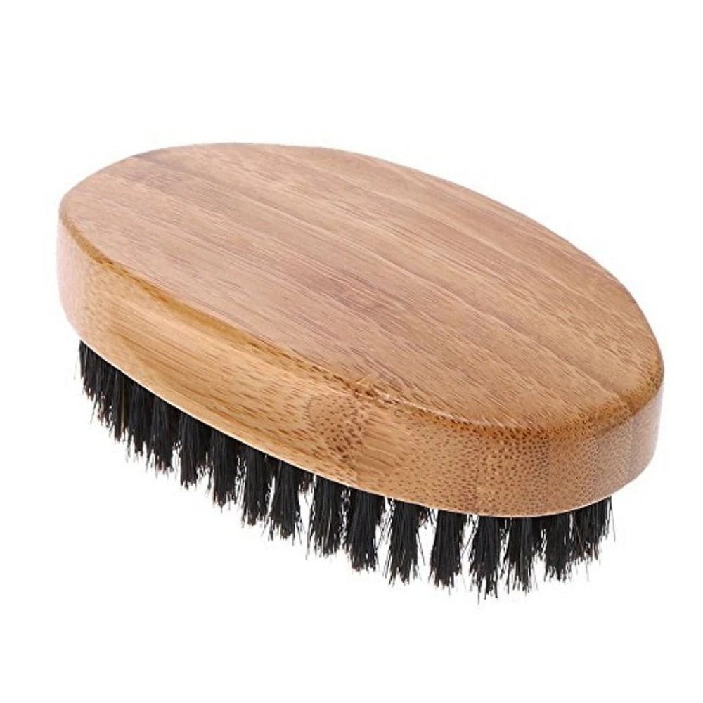 Soft Boar Bristle Beard Brush Mustache Grooming With Wooden Handle 3