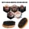 Soft Boar Bristle Beard Brush Mustache Grooming With Wooden Handle 4
