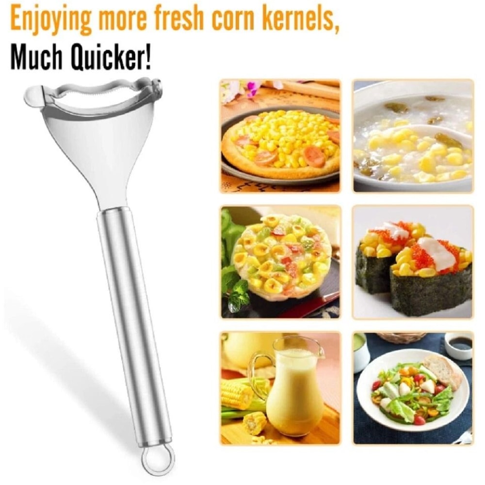 Stainless Steel Corn Cob Peeler Kernel Stripper And Cutter Remover Tool 1