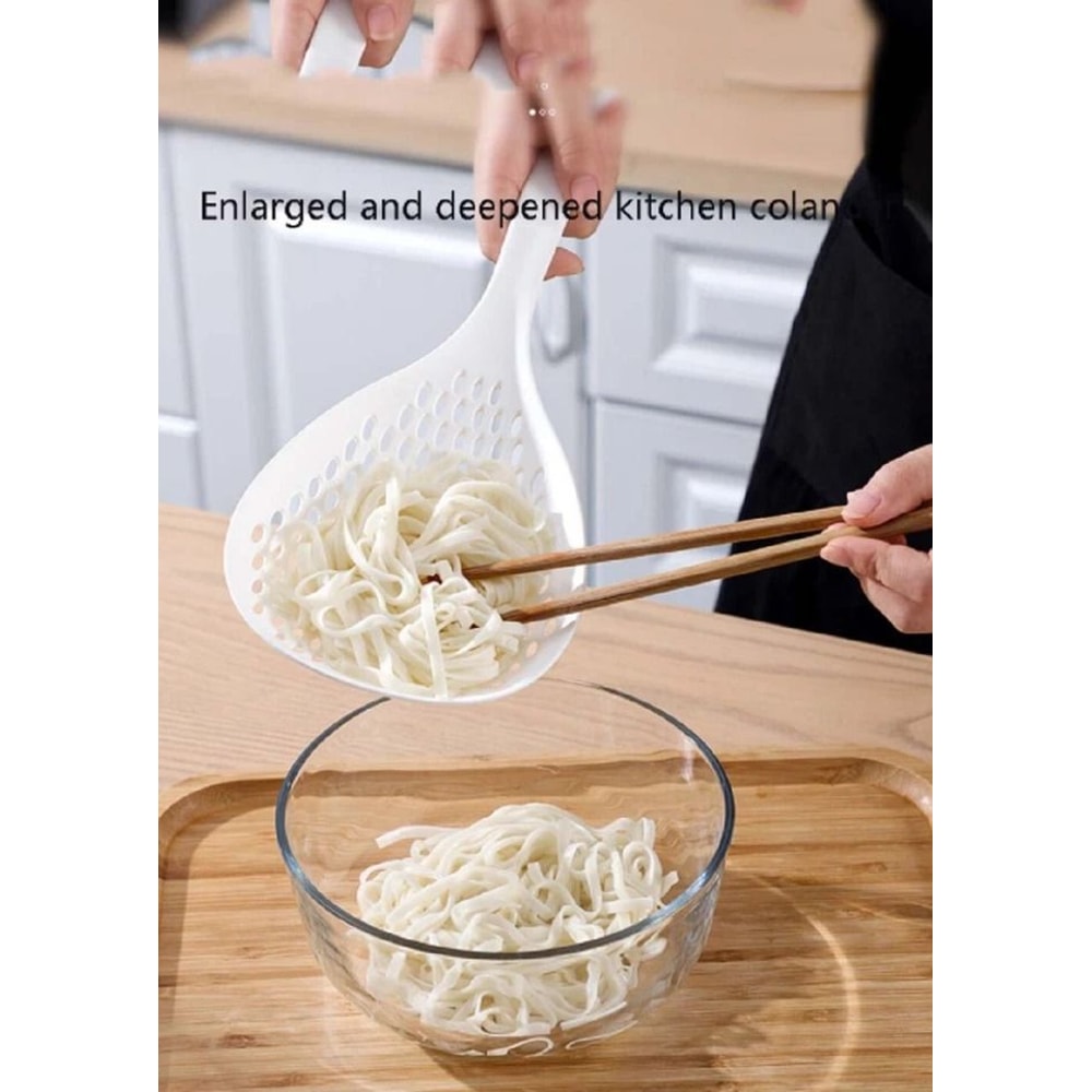 Long Handle Scoop Colander Set Kitchen Strainers For Draining Pasta Vegetables More 1