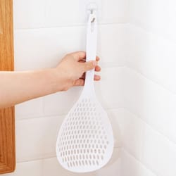 long handle scoop colander set kitchen strainers for draining pasta, vegetables & more