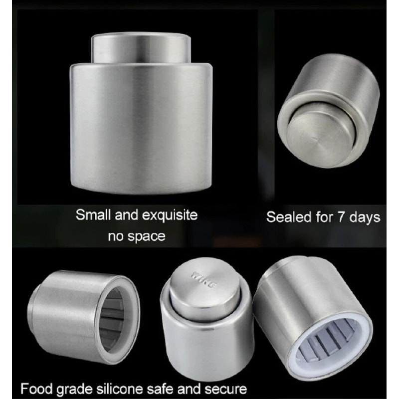 Wine Bottle Stopper Vacuum Seal Freshness Preserver LeakProof Airless Plug 5