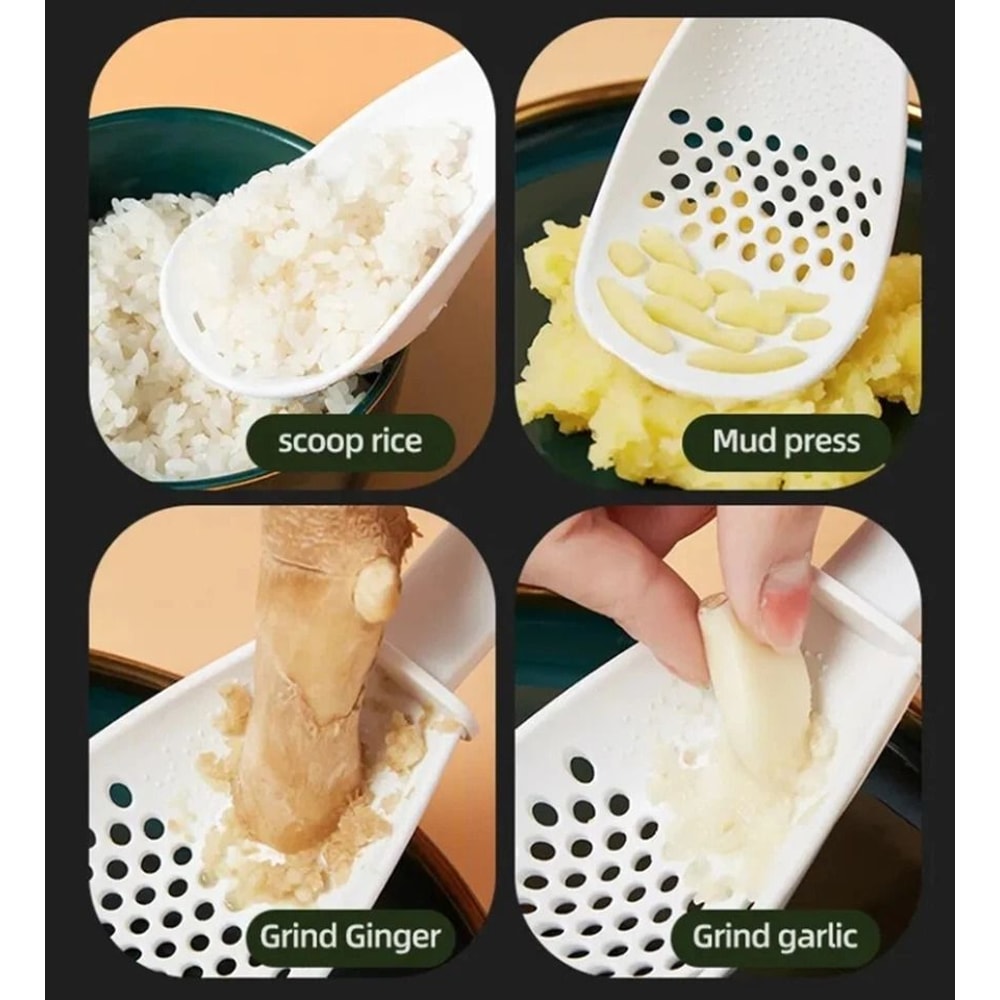 HeatResistant Skimmer Spoon Colander Scoop Set Cooking Strainers For Kitchen 4