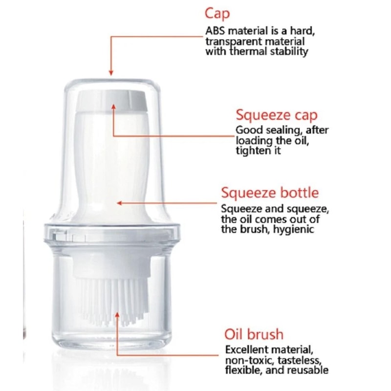 Silicone Oil Dispenser Brush MultiUse Basting Pastry Tool For Baking BBQ And Cooking 2