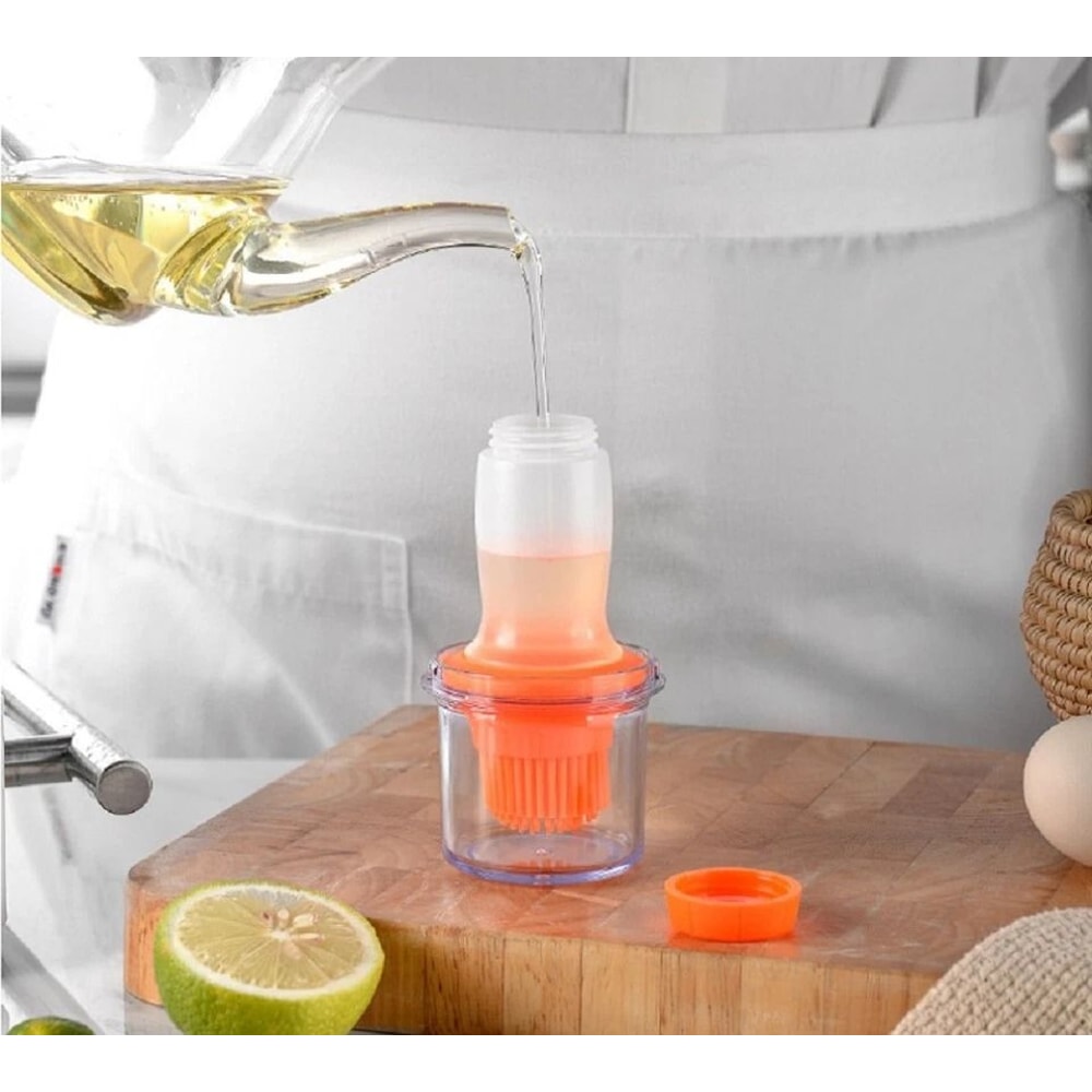 Silicone Oil Dispenser Brush MultiUse Basting Pastry Tool For Baking BBQ And Cooking 3