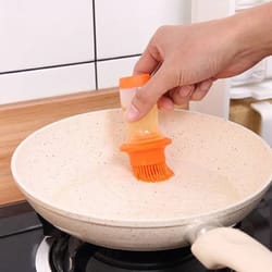 silicone oil dispenser brush multi-use basting & pastry tool for baking, bbq, and cooking