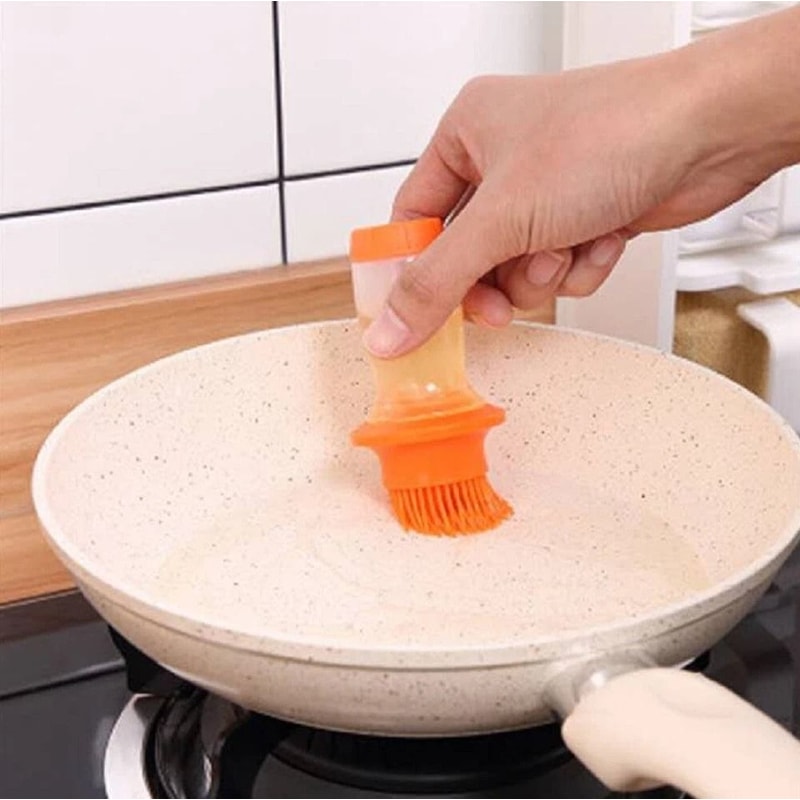 Silicone Oil Dispenser Brush MultiUse Basting Pastry Tool For Baking BBQ And Cooking 0