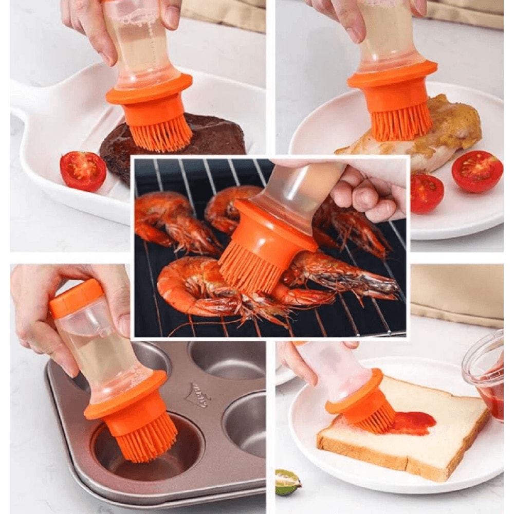 Silicone Oil Dispenser Brush MultiUse Basting Pastry Tool For Baking BBQ And Cooking 5