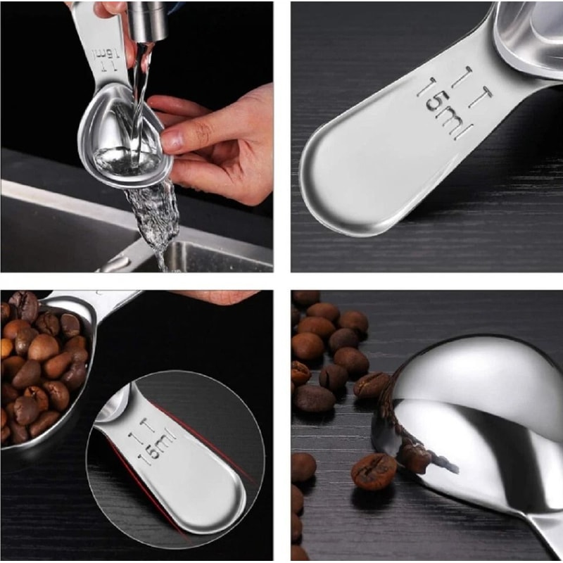 Stainless Steel Coffee Measuring Scoop Short Handle Spoons For Precise Coffee Measurements 4