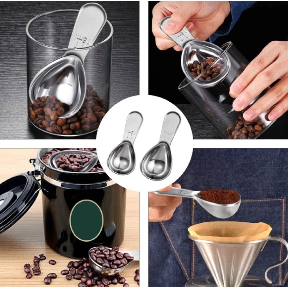 Stainless Steel Coffee Measuring Scoop Short Handle Spoons For Precise Coffee Measurements 5