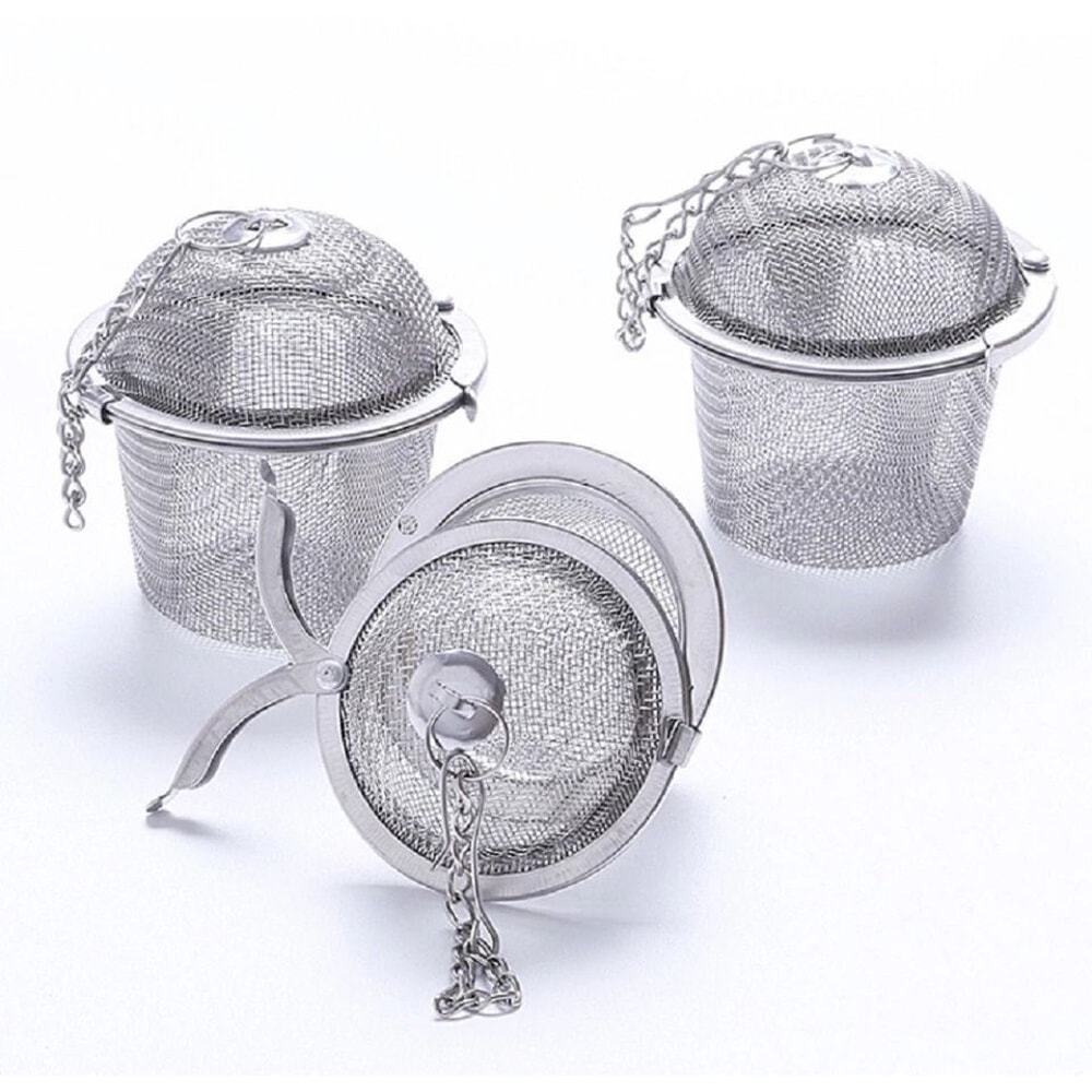 Stainless Steel Tea Infuser Ball With Lock Chain Mesh Loose Leaf Herb Strainer 1