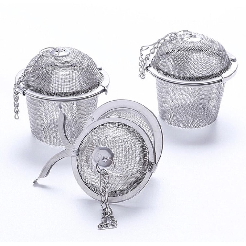 Stainless Steel Tea Infuser Ball With Lock Chain Mesh Loose Leaf Herb Strainer 1