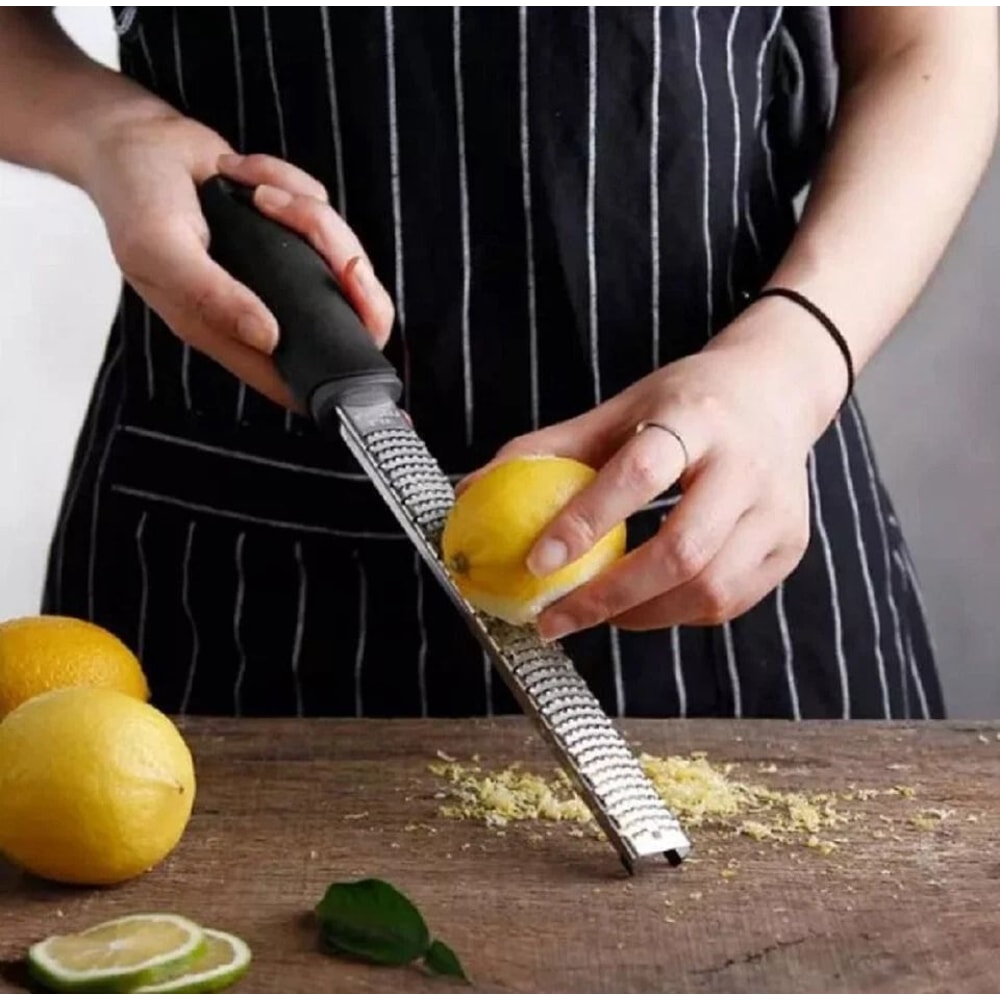 Stainless Steel Citrus Zester Lemon Grater Tool Fine Shredder For Cheese Fruits And Spices 0