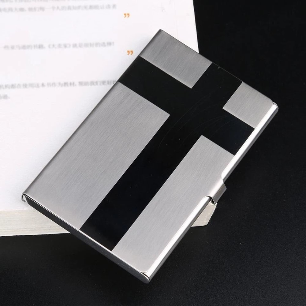 Stainless Steel Slim Wallet For Business Cards And Credit Cards RFIDBlocking Pocket Metal Wallet 3